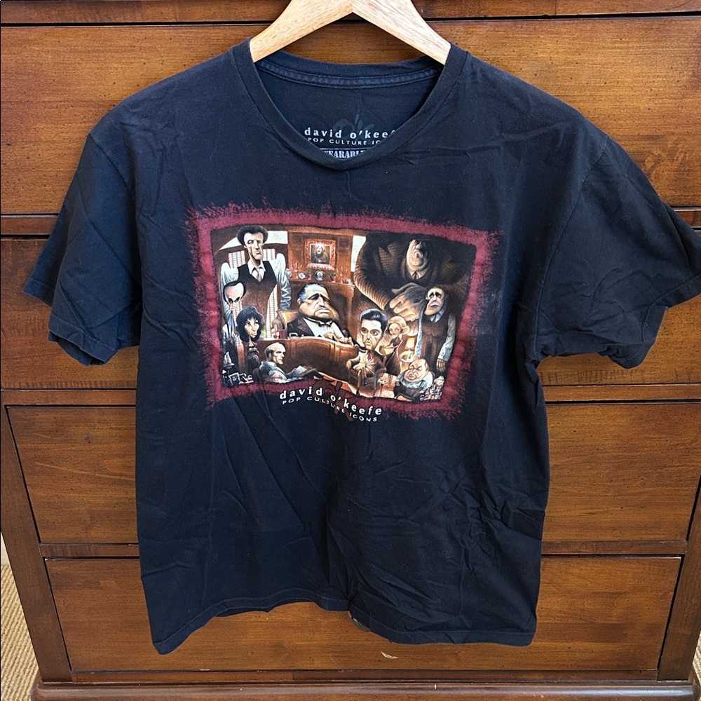 Black Graphic Tee The Godfather Size Large by David O’keefe